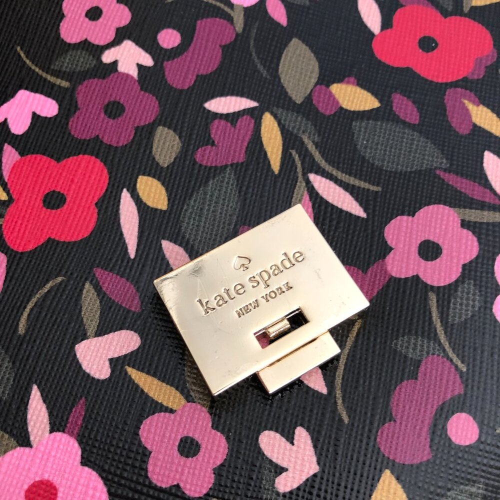 Kate Spade Floral Crossbody Bag and Wallet - Black and Pink - Picture 13 of 15